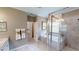 Spa-like bathroom with soaking tub and walk-in shower at 14952 Serene Shores Loop, Lakewood Ranch, FL 34211