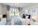 Guest bedroom with window seat and decorative pillows at 14952 Serene Shores Loop, Lakewood Ranch, FL 34211