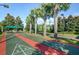 Outdoor shuffleboard courts with palm trees and landscaping at 15767 Crystal Waters Dr, Wimauma, FL 33598