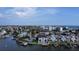 Expansive aerial view showcasing waterfront homes and community at 160 174Th Terrace E Dr # B, Redington Shores, FL 33708