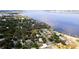 Aerial view showing a house by the water, circled in white at 1815 2Nd E Ave, Bradenton, FL 34208