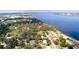 Aerial view of a house near the water, circled for emphasis at 1815 2Nd E Ave, Bradenton, FL 34208