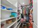 Well-organized closet with built-in shelves, perfect for storing ' toys and clothing at 18803 15Th St, Lutz, FL 33549