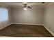 Bright living room featuring neutral walls, carpet, and a ceiling fan at 306 S Habana Ave # 7, Tampa, FL 33609