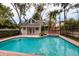 Inviting pool with a detached guest house and hot tub at 407 Bay View St, Safety Harbor, FL 34695