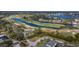 Aerial view showing home's location by golf course at 431 Rafael Ne Blvd, St Petersburg, FL 33704