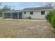 Back of the house showcasing a large yard and screened porch at 4562 3Rd S Ave, St Petersburg, FL 33711