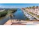 Beautiful aerial view of the waterway, docks, boats, and waterfront community at 5000 Culbreath Key Way # 2-202, Tampa, FL 33611