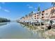 Scenic water view showcasing the waterfront community and adjacent docks with boats at 5000 Culbreath Key Way # 2-202, Tampa, FL 33611