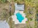 Aerial view of community pool and surrounding area at 5117 Lesher Ct, Tampa, FL 33624