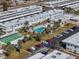 Aerial view showcasing the pool and recreational areas at 5267 81St N St # 12, St Petersburg, FL 33709