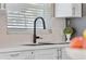 Modern kitchen sink and faucet details at 5267 81St N St # 12, St Petersburg, FL 33709