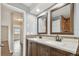 Double vanity bathroom with updated fixtures at 2124 16Th Sw Ave, Largo, FL 33770