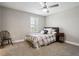 Bedroom with a bed and ceiling fan at 21812 Emory Oak Pl, Land O Lakes, FL 34637