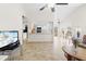 Open concept kitchen with breakfast bar and views to living room at 2249 Grandfather Mtn, Spring Hill, FL 34606
