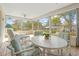 Relaxing sunroom with tiled floor and view of backyard at 2249 Grandfather Mtn, Spring Hill, FL 34606