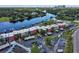 An aerial view of the property, surrounded by trees and water at 2424 W Tampa Bay Blvd # B201, Tampa, FL 33607