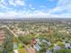 Wide aerial view showcasing the home and surrounding neighborhood at 291 Winchester Way, Palm Harbor, FL 34684