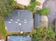 Aerial view of house showcasing the roofline and detached garage at 291 Winchester Way, Palm Harbor, FL 34684