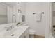 Clean bathroom with white vanity and black and white tile at 2912 N 16Th St # 1/2, Tampa, FL 33605