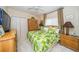 Guest bedroom with tropical bedding and ample closet space at 34303 Sahalee Loop, Dade City, FL 33525