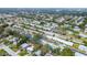 Aerial view of a residential community featuring numerous homes and lush landscaping at 8358 Candlewood Rd, Seminole, FL 33777