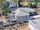 Aerial view showing a house with a large deck at 1116 E Boyer St, Tarpon Springs, FL 34689