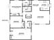 Two-bedroom, one-bath home floor plan at 1116 E Boyer St, Tarpon Springs, FL 34689