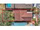Aerial view showcasing the home's roofline and backyard at 11616 Crest Creek Dr, Riverview, FL 33569