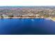 Lakefront community aerial view, showcasing homes and landscape at 11616 Crest Creek Dr, Riverview, FL 33569