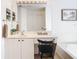 Modern bathroom with a vanity, sink, and built-in shelving at 11616 Crest Creek Dr, Riverview, FL 33569