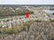 Aerial view showcasing home's location in a quiet residential neighborhood at 13456 Marble Sands Ct, Hudson, FL 34669