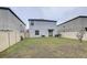 Private backyard with grassy area and fenced perimeter at 13456 Marble Sands Ct, Hudson, FL 34669