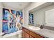 Bathroom with Star Wars themed shower curtain at 13456 Marble Sands Ct, Hudson, FL 34669