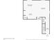 Floor plan of a house's main level, showing kitchen, living room, dining room, and foyer at 13456 Marble Sands Ct, Hudson, FL 34669