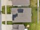 House with solar panels on the roof, top-down view at 13580 Willow Bluestar Loop, Riverview, FL 33579