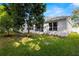 Landscaped backyard with lush lawn and mature tree at 15214 Octavia Ln, Odessa, FL 33556