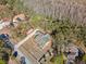 Aerial view showing home, pool, and surrounding neighborhood at 17852 Fancy Ln, Hudson, FL 34667