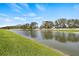 Serene pond view with lush greenery at 34395 Sorrel Mint Dr, Wesley Chapel, FL 33543