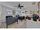 Charming bedroom with two twin beds, window seating, and built-in shelves at 4307 W Kensington Ave, Tampa, FL 33629