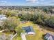 An aerial view of a house with a large backyard and surrounding trees, near other homes at 516 Highview N Cir, Brandon, FL 33510