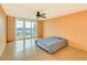 Bedroom with hardwood floors and access to balcony at 700 Island Way # 504, Clearwater, FL 33767