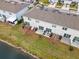 Aerial view showing property and canal at 7014 Summer Holly Pl, Riverview, FL 33578