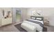 Bright bedroom with plush carpeting and ample closet space at 7812 Wheat Stone Dr, Zephyrhills, FL 33540