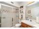 Clean bathroom with a large shower and updated vanity at 7312 7Th Nw Ave, Bradenton, FL 34209