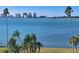 Panoramic view of the water, featuring palm trees and cityscape at 100 Oakmont Ln # 602, Belleair, FL 33756