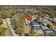 Aerial view showing home's location and backyard at 10228 Oslin St, Tampa, FL 33615