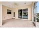 Covered patio with sliding glass doors and pool access at 10553 Bermuda Isle Dr, Tampa, FL 33647