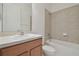 Full bathroom with tub shower combo, toilet and vanity at 12119 Creek Preserve Dr, Riverview, FL 33579