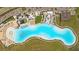 Overhead view of resort-style lagoon pool and amenities at 16961 Oval Rum Dr, Wimauma, FL 33598